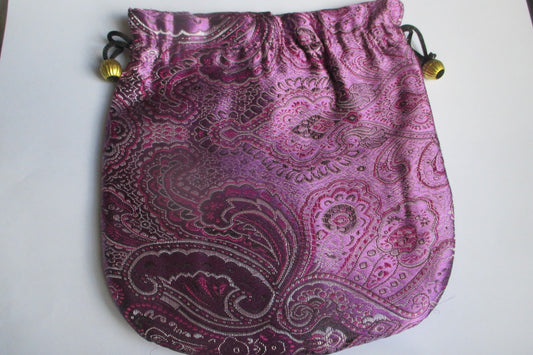 Violet silk jewel bags