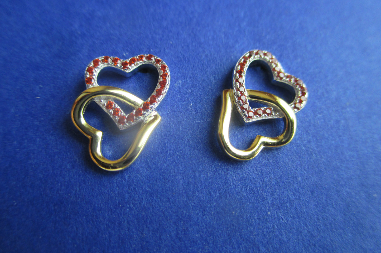 Silver Heart stud earrings