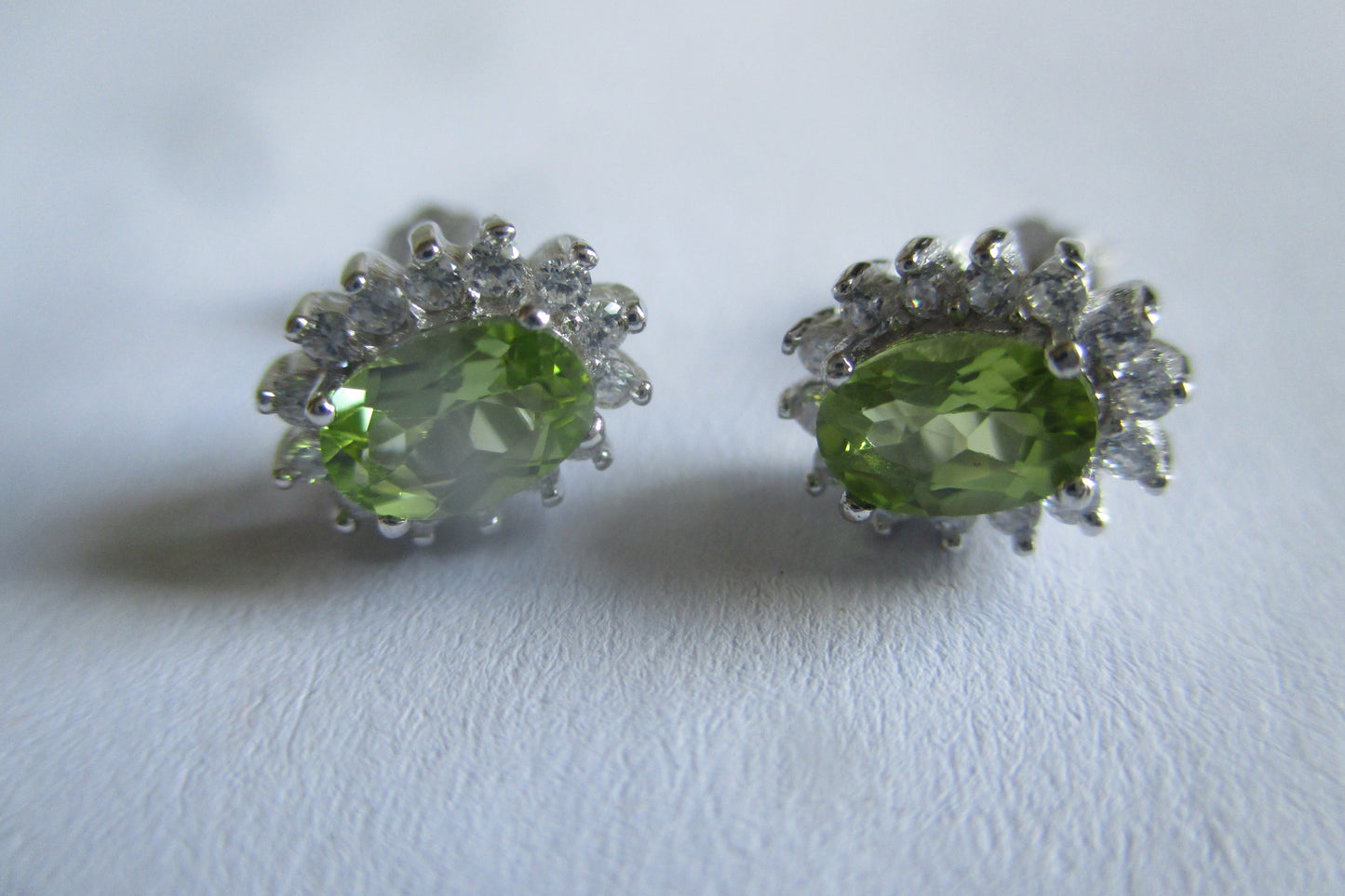 Peridot stud earrings