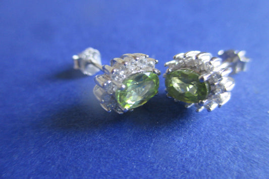 Peridot stud earrings