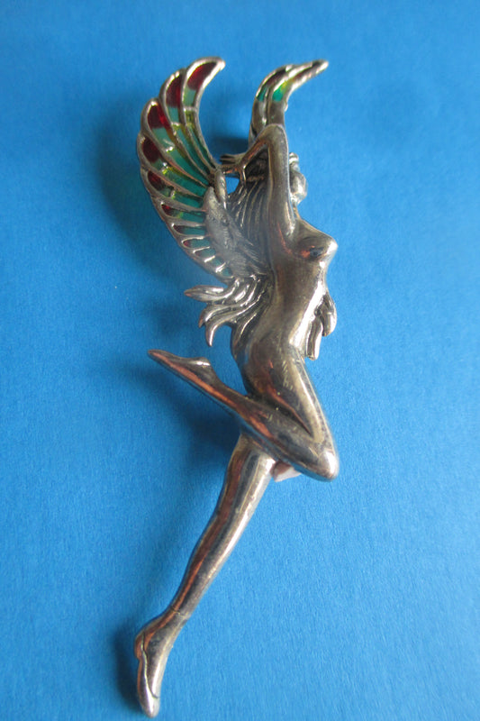 Angel plique-jour broach