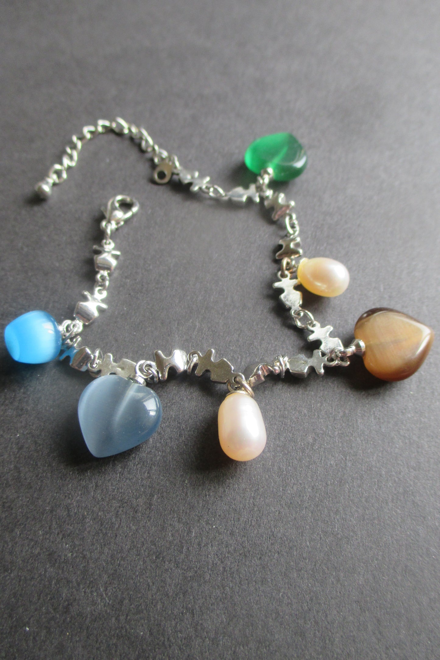 Venetian glass and pearl bracelet