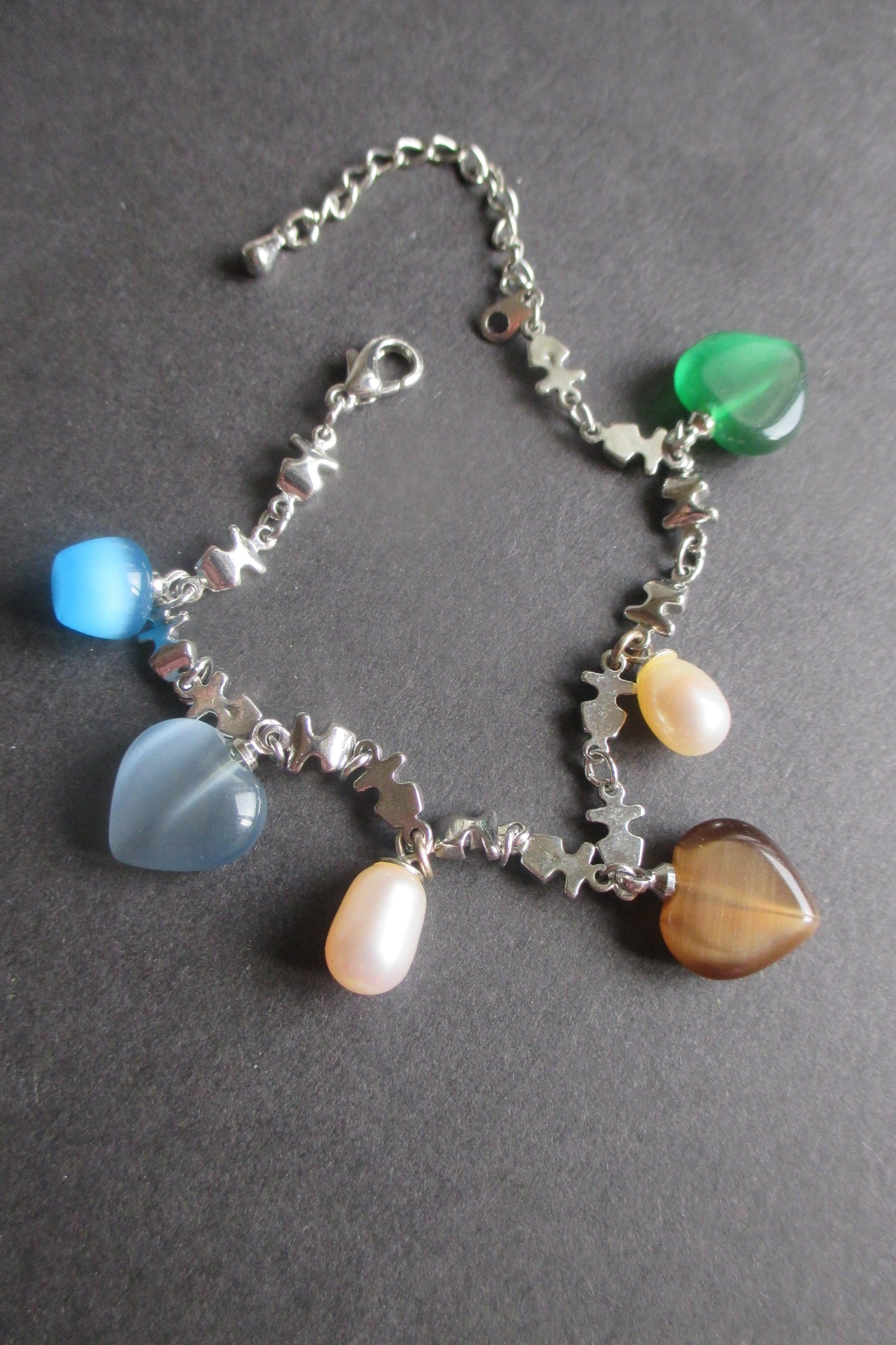 Venetian glass and pearl bracelet