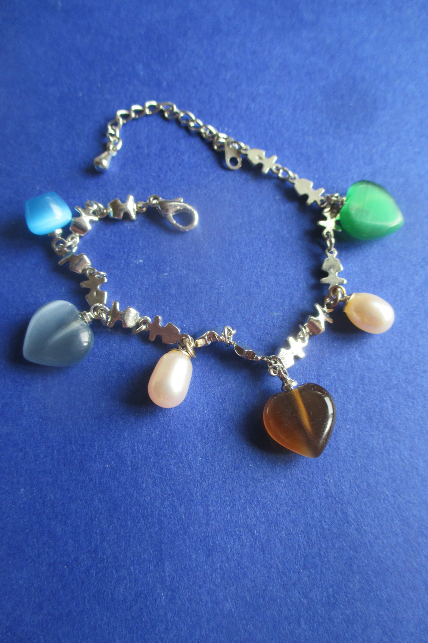 Venetian glass and pearl bracelet