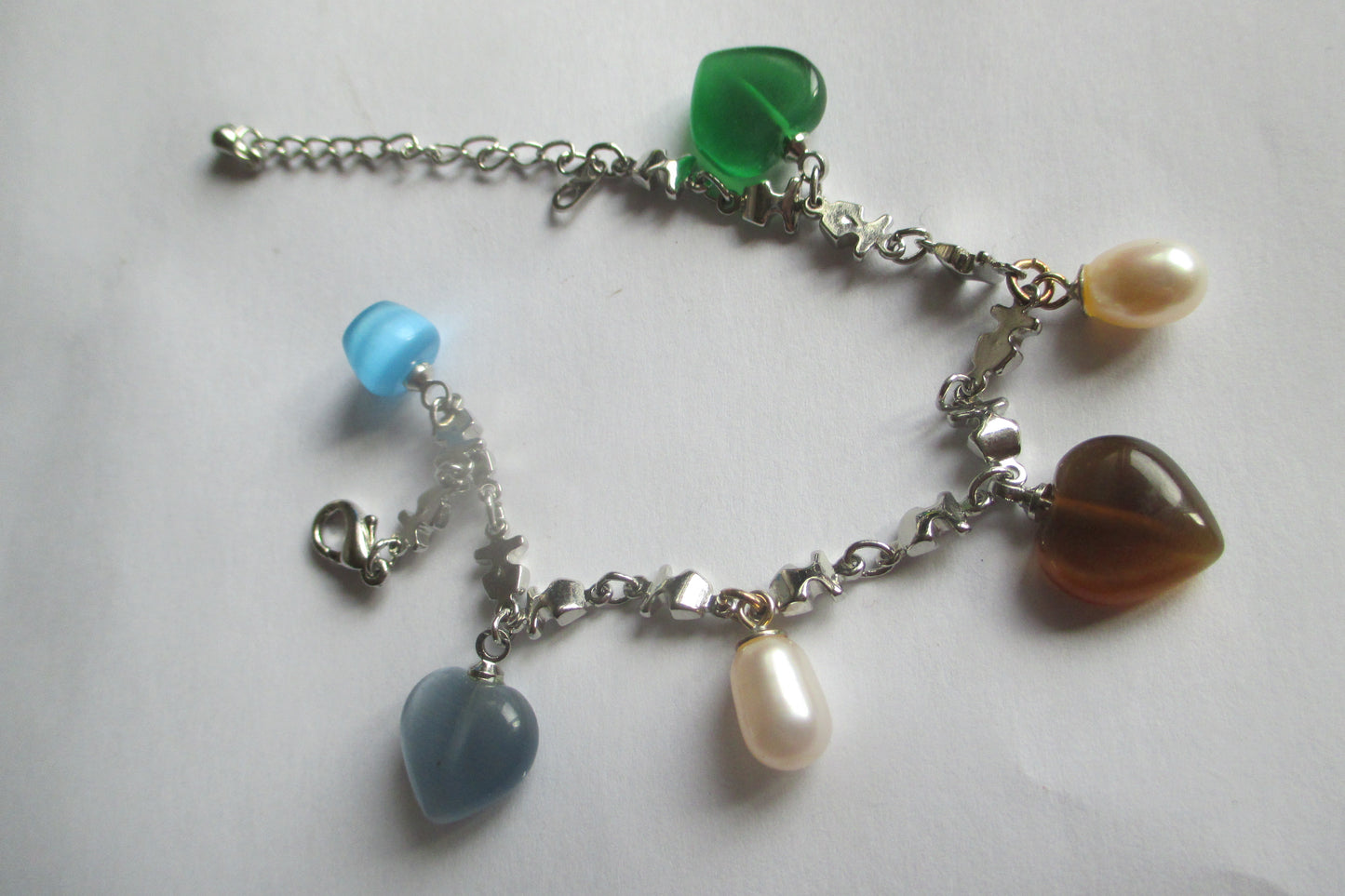 Venetian glass and pearl bracelet