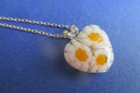 Venetian glass flower pendant