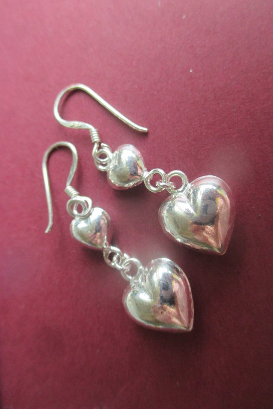 Hearts hook earrings