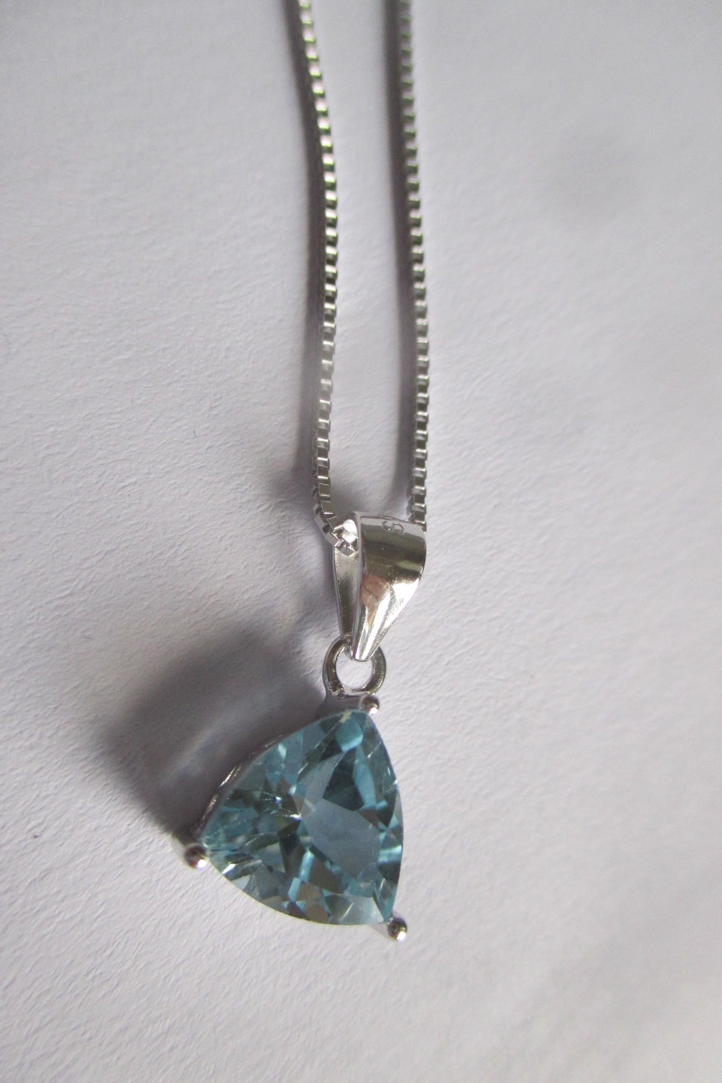 Sky blue zircon pendant