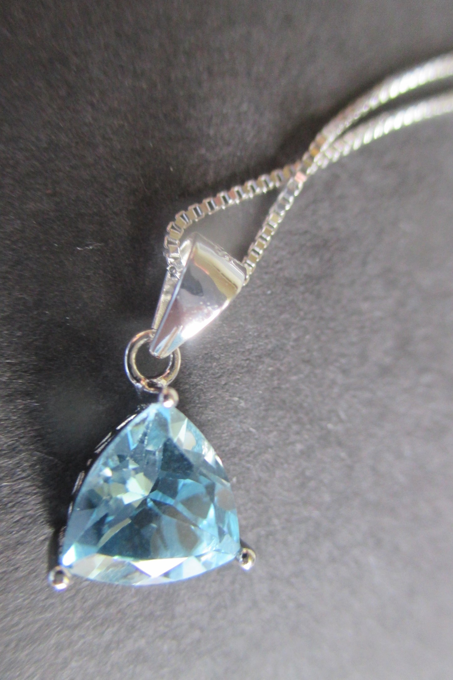 Sky blue zircon pendant