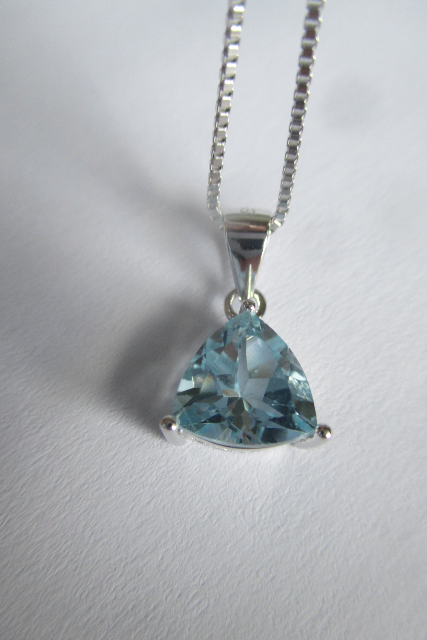 Sky blue zircon pendant