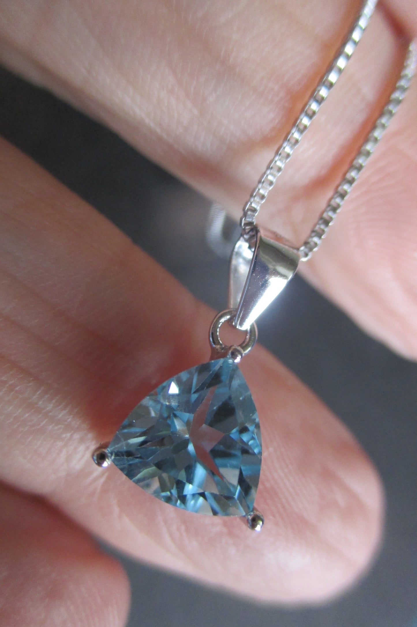 Sky blue zircon pendant