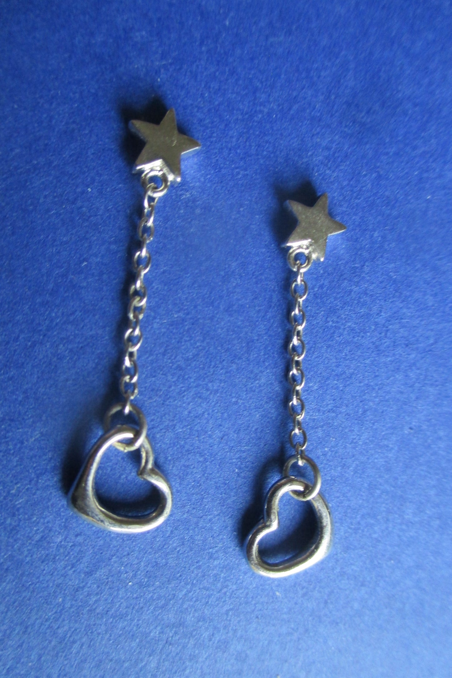 Silver hearts  stud earrings