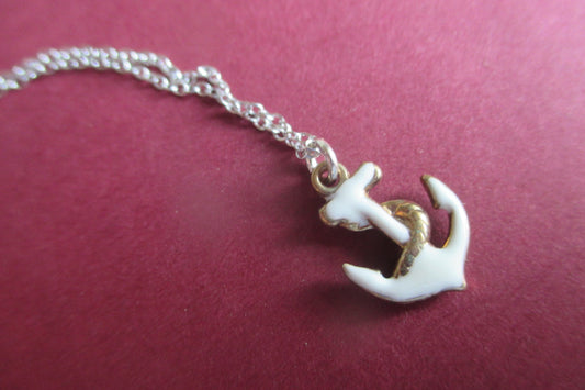 Enamel anchor pendant