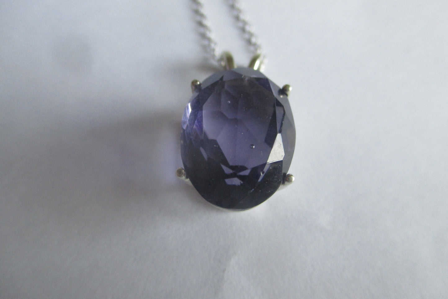 Amethyst silver pendant