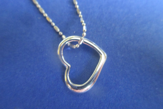 Silver heart pendant