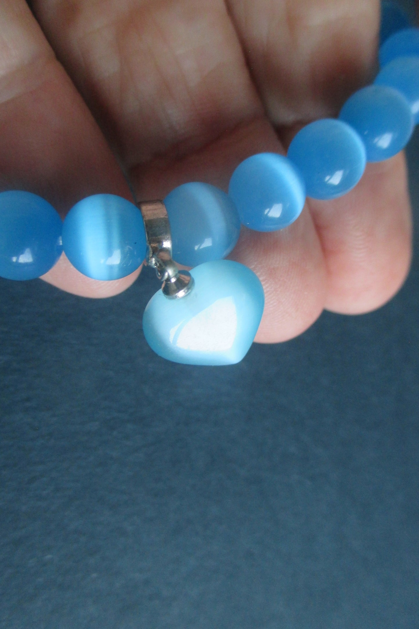 Sky blue venetian glass bracelet