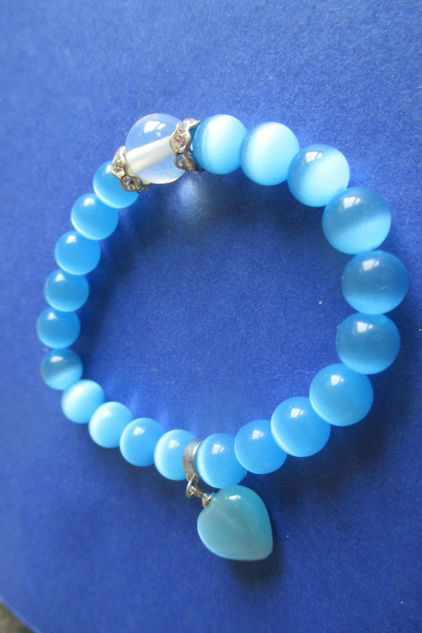 Sky blue venetian glass bracelet