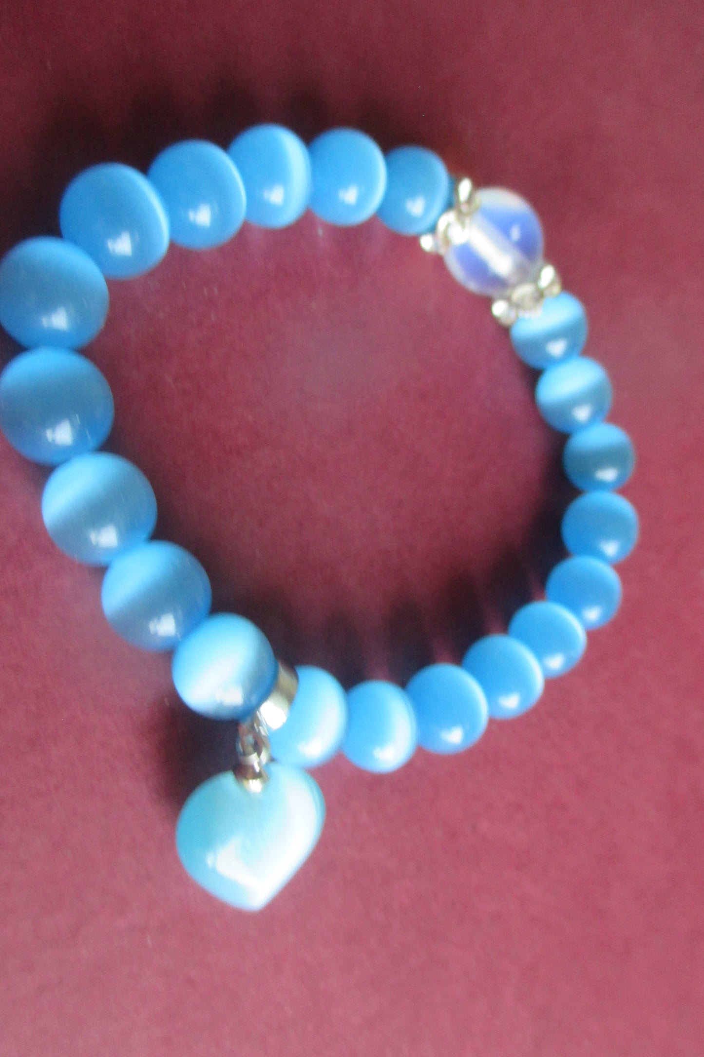 Sky blue venetian glass bracelet