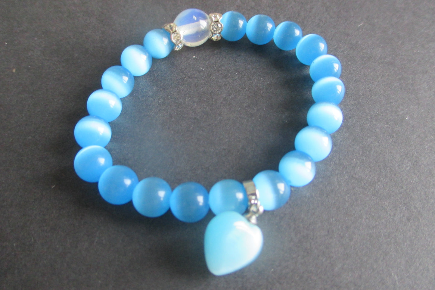 Sky blue venetian glass bracelet