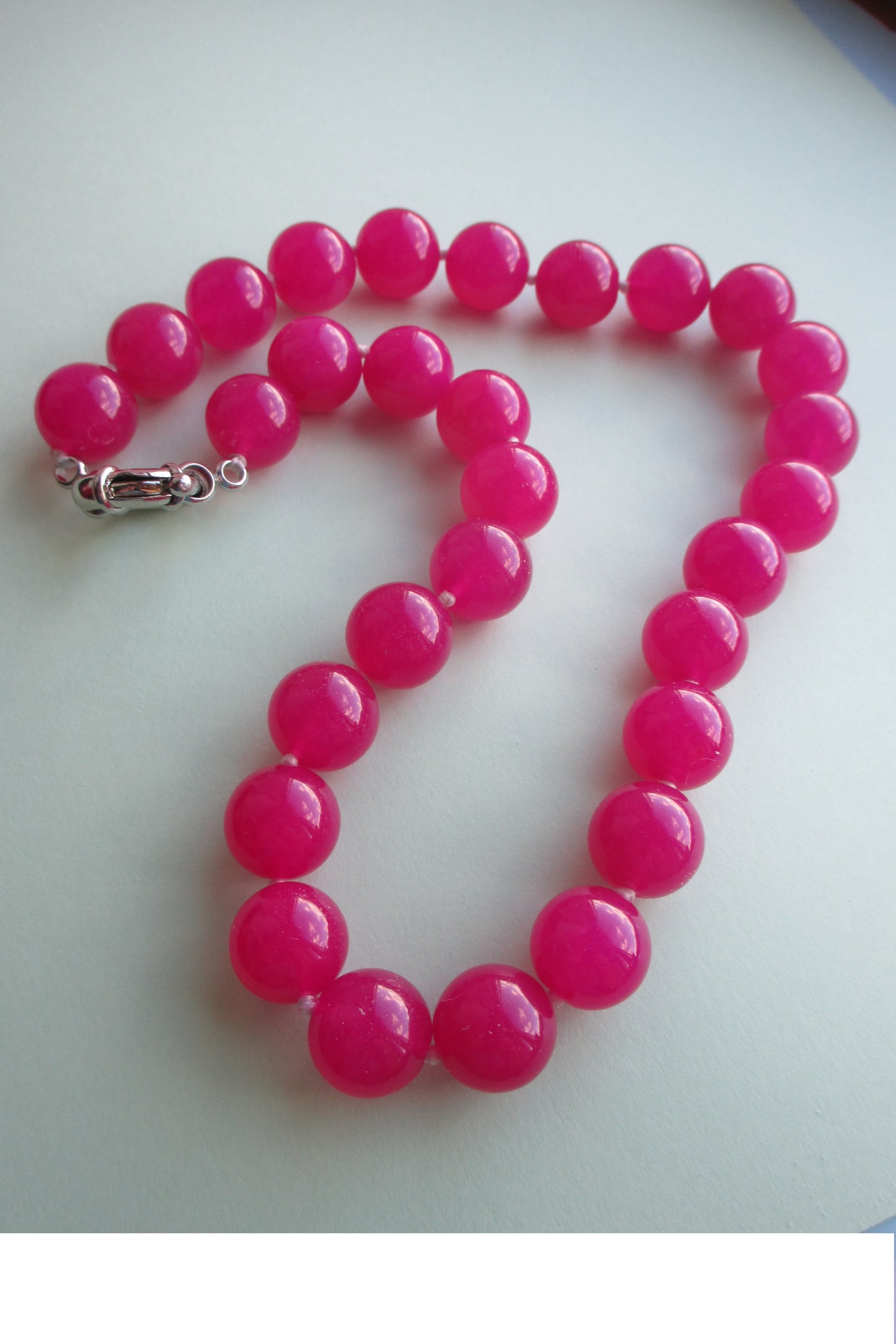 Rose Jade necklace 16 inch