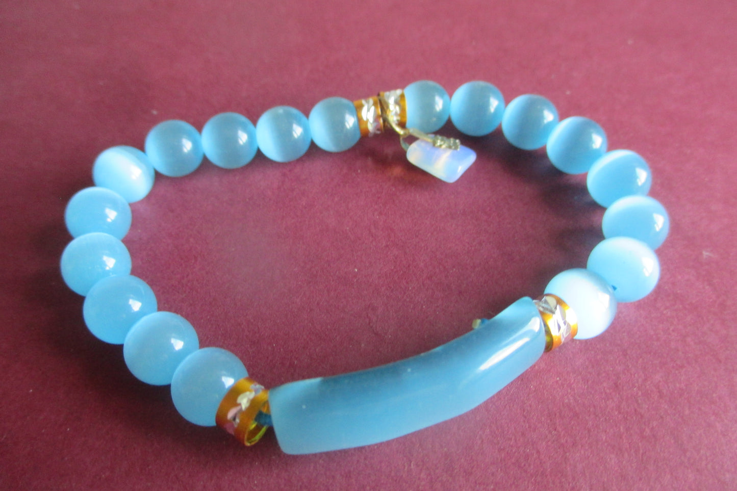 Sky blue Jaipur design glass bracelet