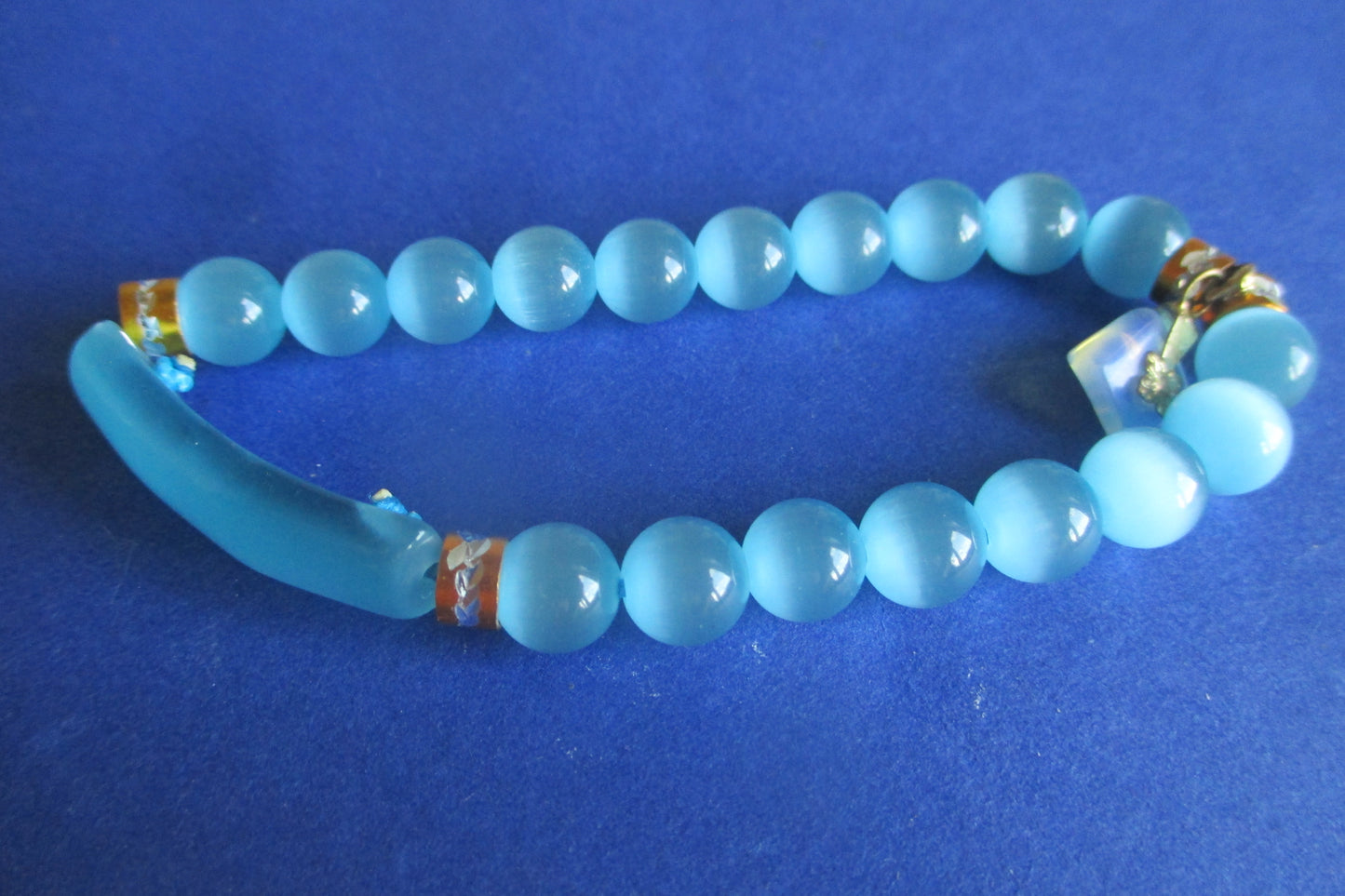 Sky blue Jaipur design glass bracelet