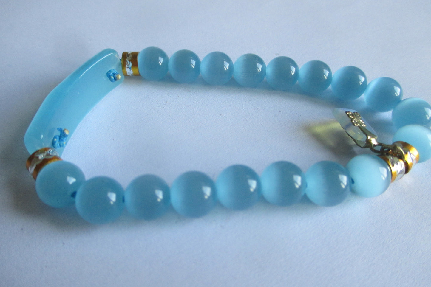 Sky blue Jaipur design glass bracelet