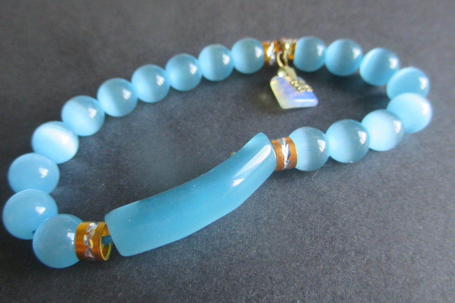 Sky blue Jaipur design glass bracelet