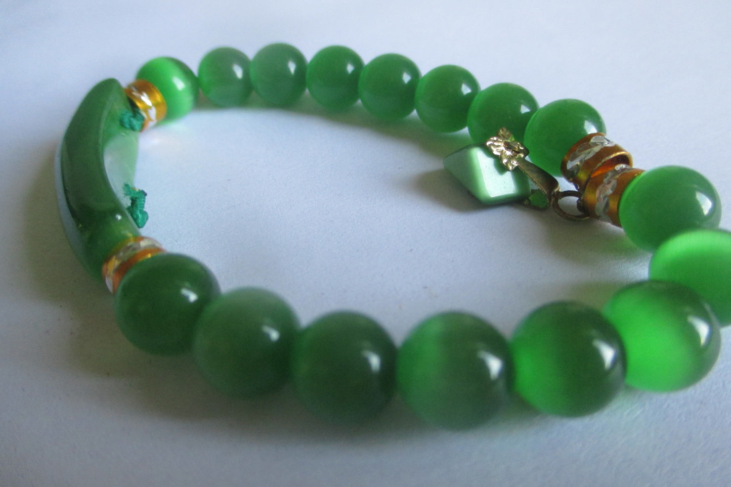 Green Jaipur design glass bracelet