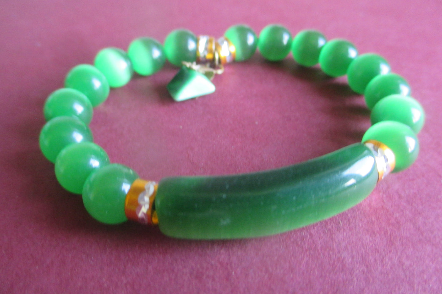 Green Jaipur design glass bracelet