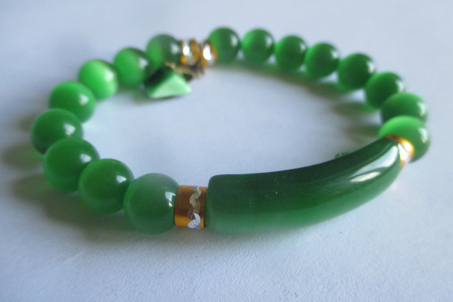 Green Jaipur design glass bracelet