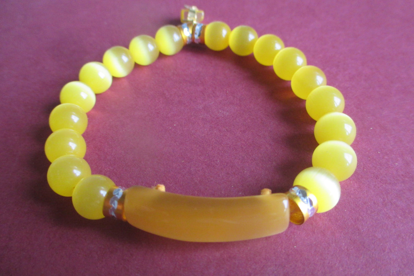 Jaipur design yellow glass bracelet