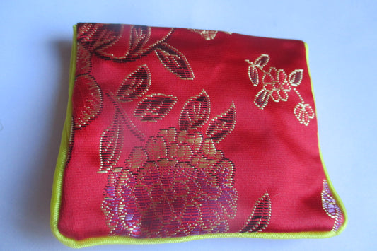 Small silk jewelry pouch