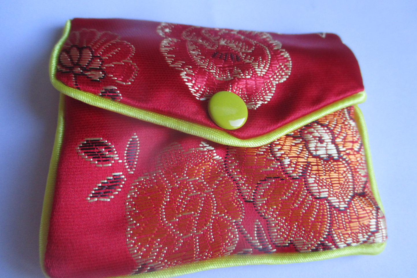 Small silk jewelry pouch