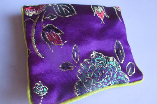 Small silk jewelry pouch