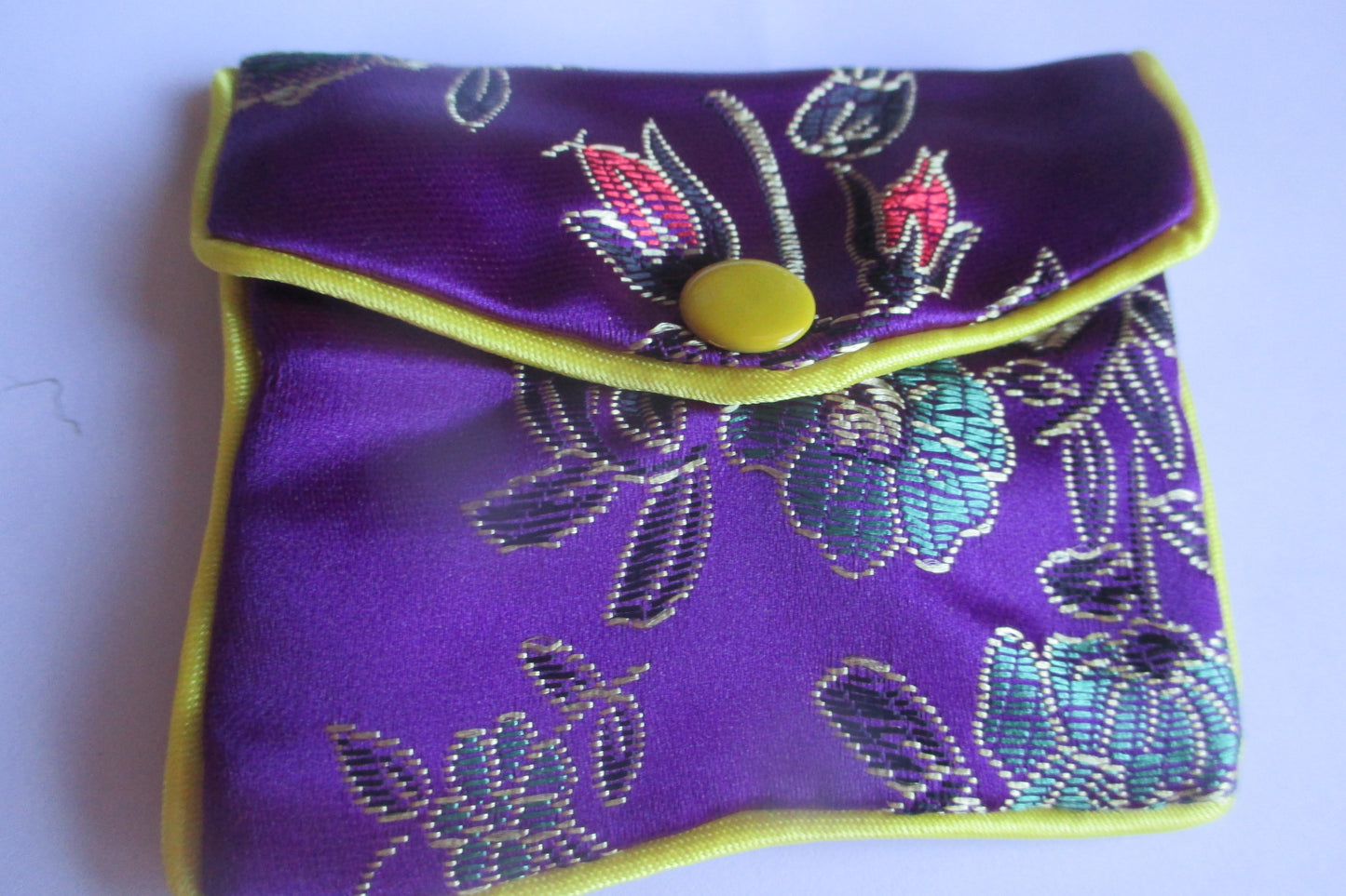 Small silk jewelry pouch