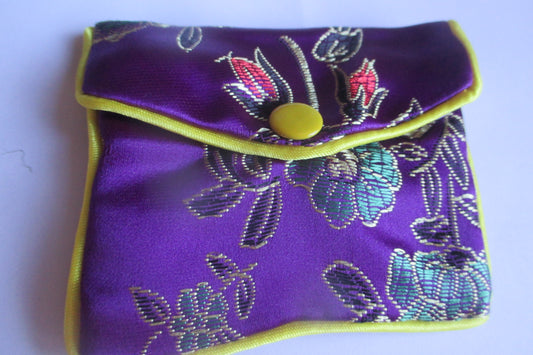 Small silk jewelry pouch