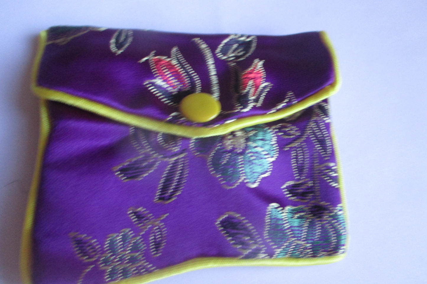 Small silk jewelry pouch