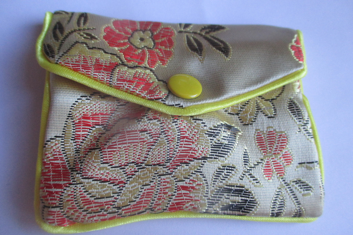 Small silk jewelry pouch