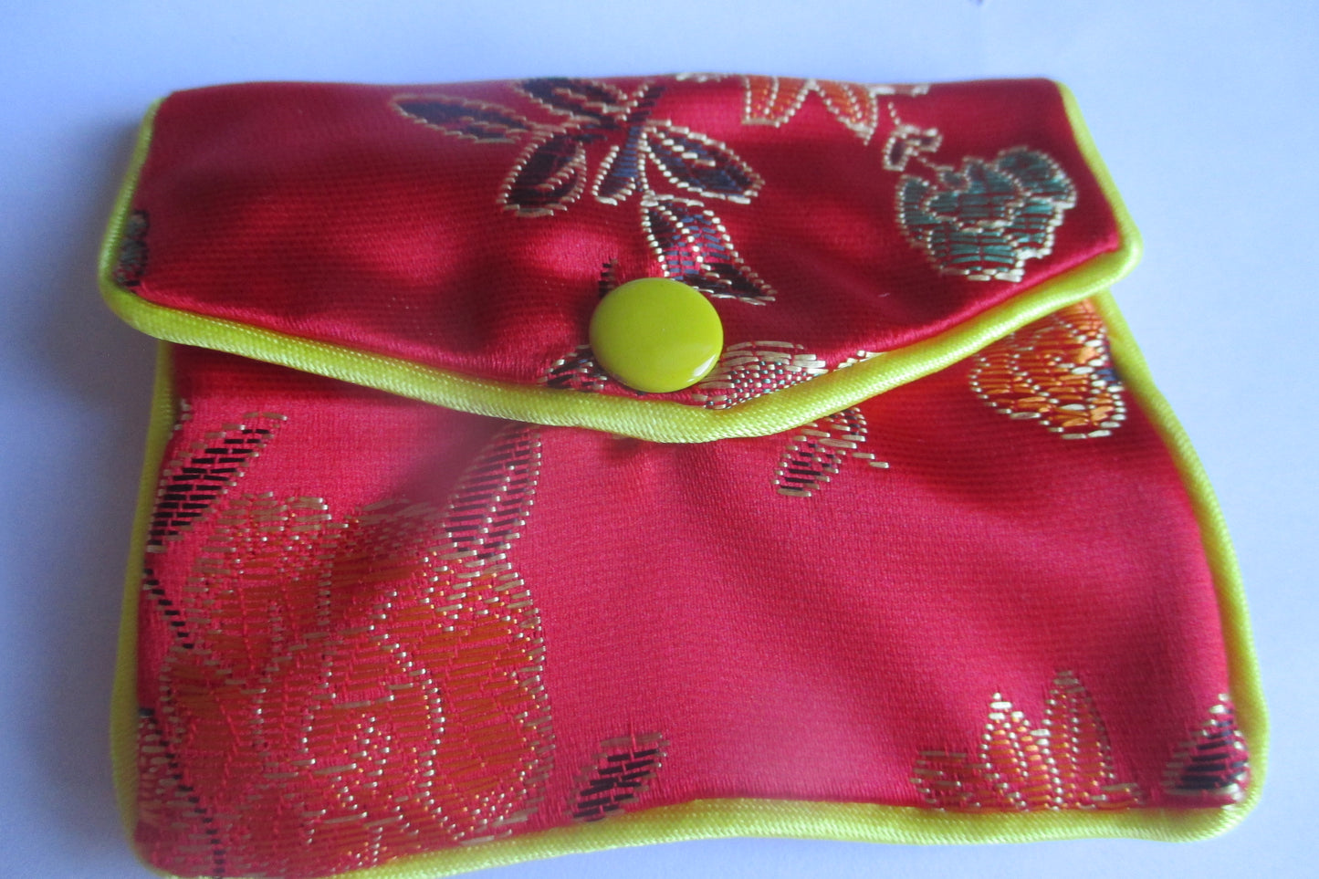 Small silk jewelry pouch