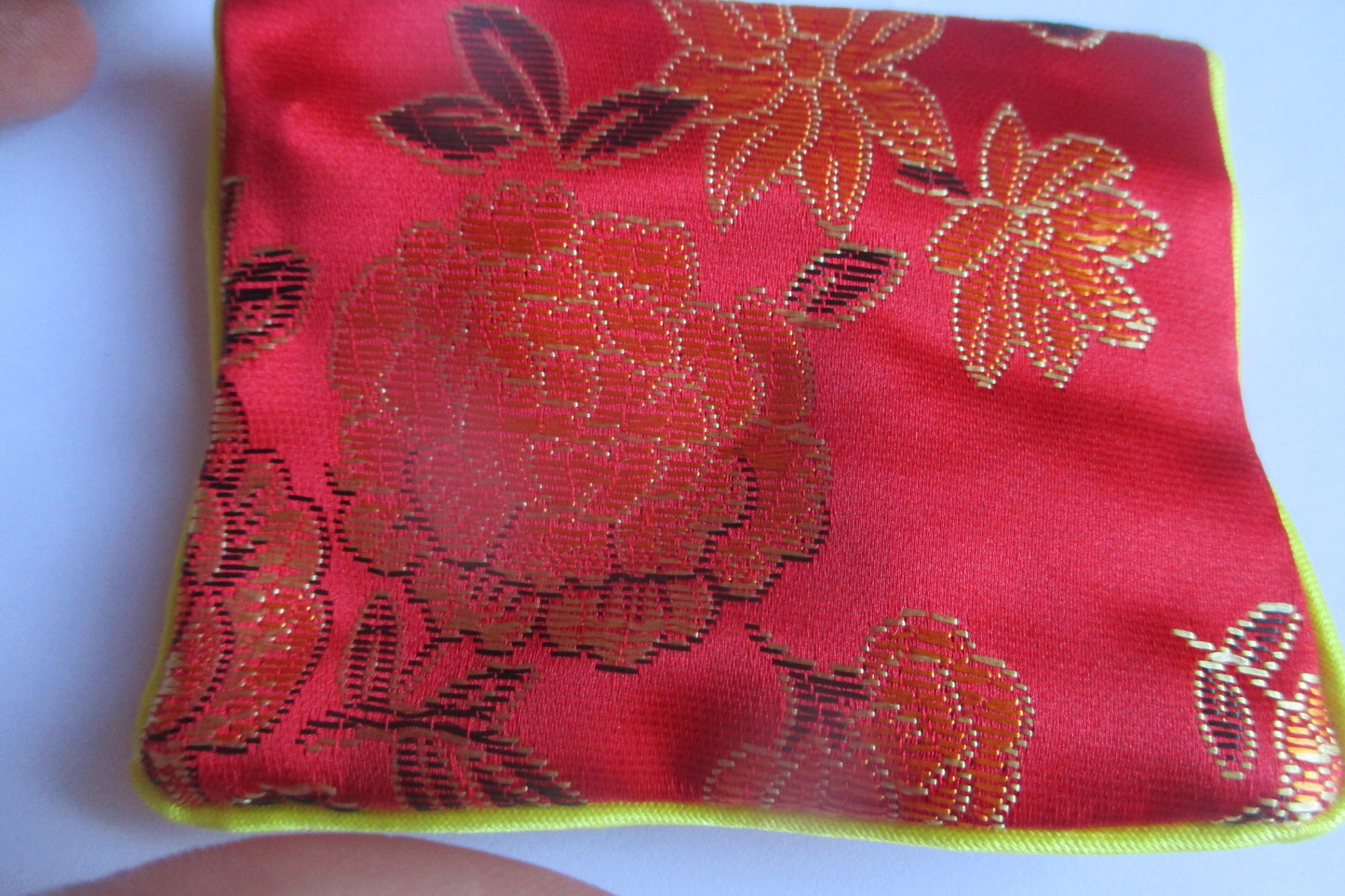 Small silk jewelry pouch