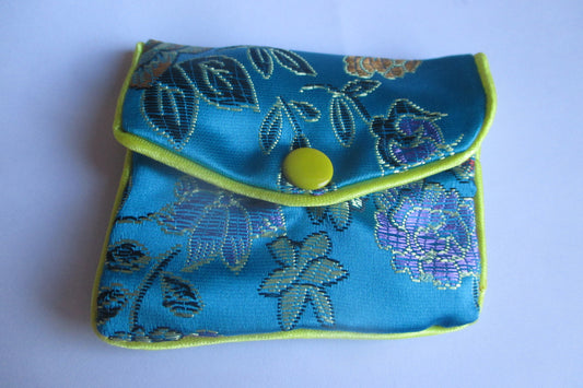 Small silk jewelry pouch