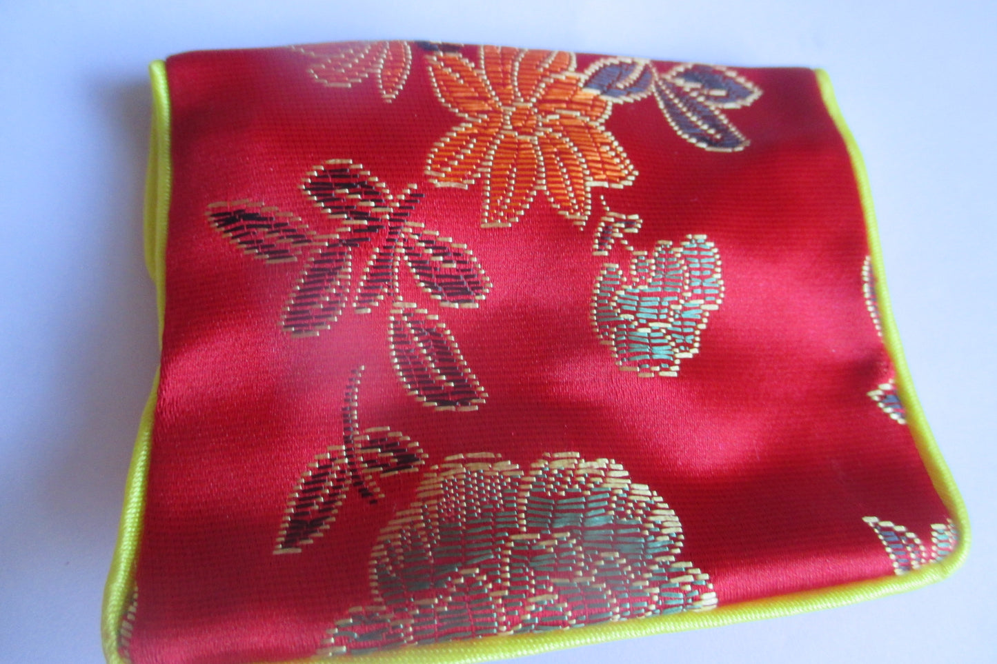 Small silk jewelry pouch