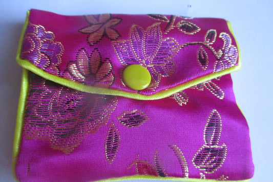 Small silk jewelry pouch