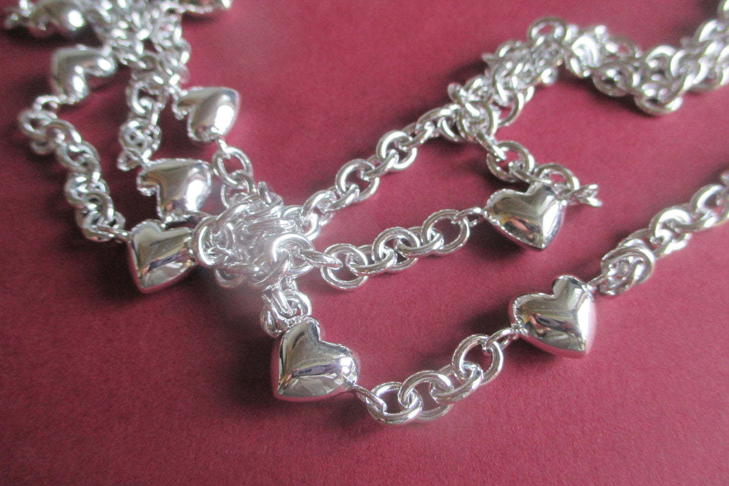 Heart chain necklace