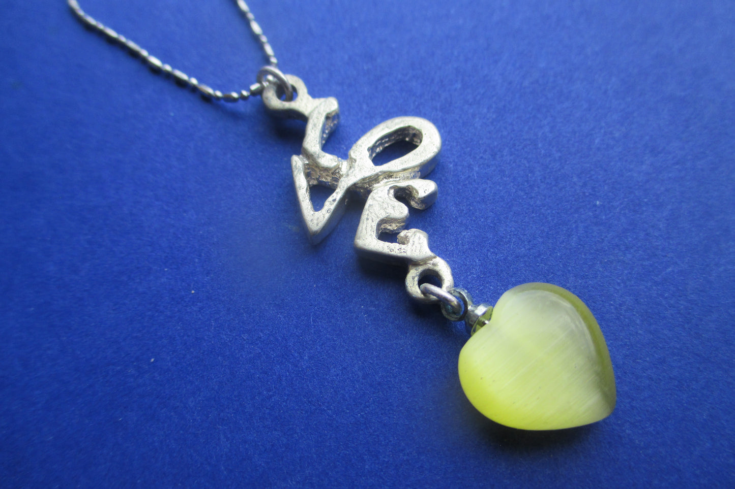 Silver Love & Venice glass heart pendant