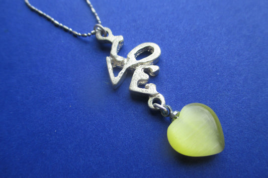 Silver Love & Venice glass heart pendant