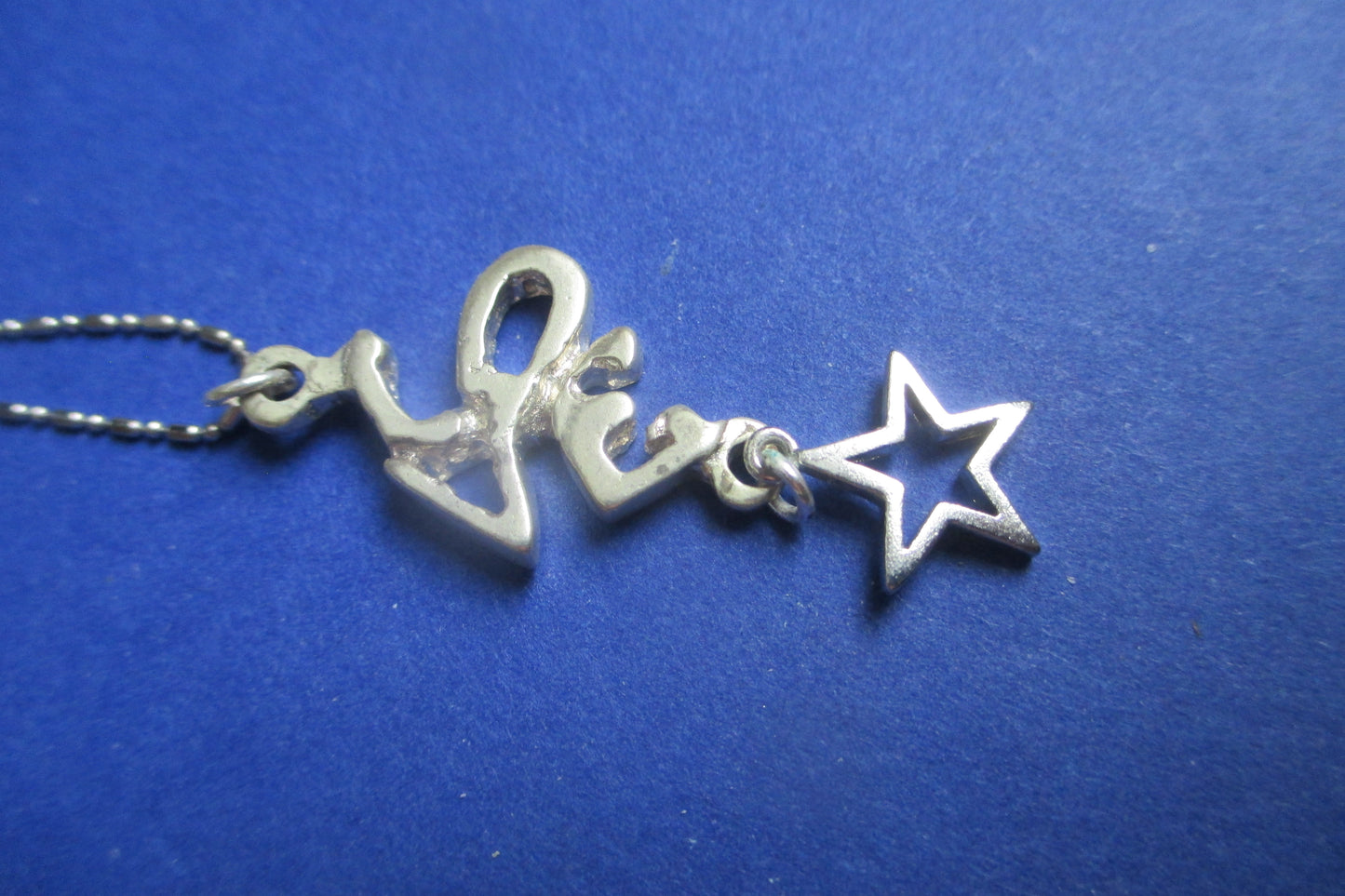 Silver Love and STAR pendant