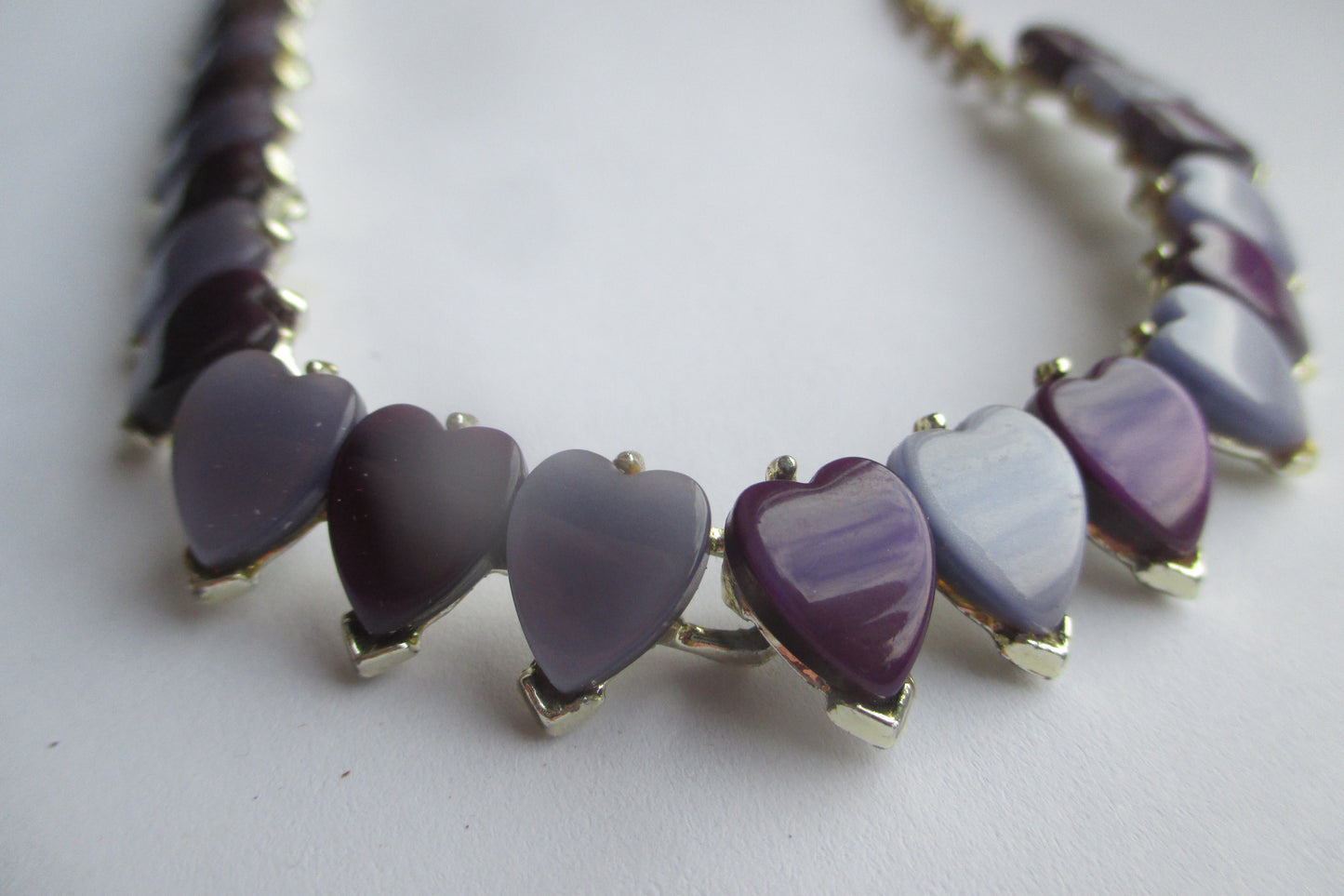 Violet heart necklace