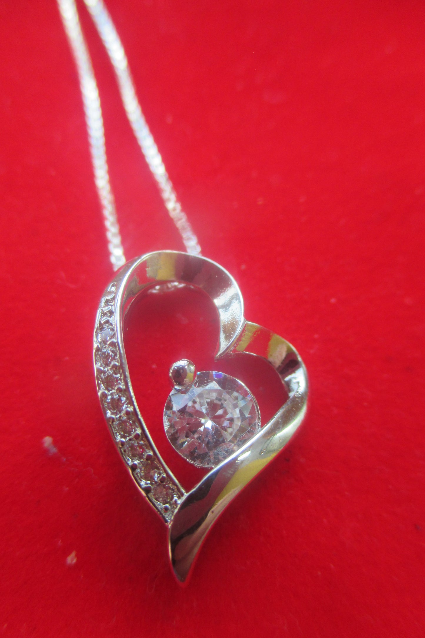 Silver heart pendant